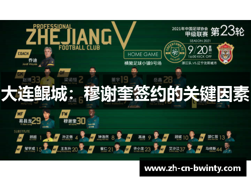 大连鲲城：穆谢奎签约的关键因素